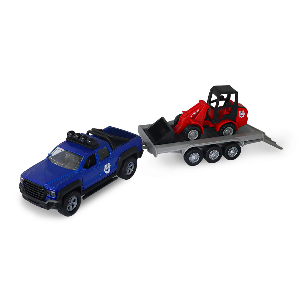 Ігровий набір - Позашляховик з причіпом і навантажувачем (світло, звук) Днепр - изображение 1