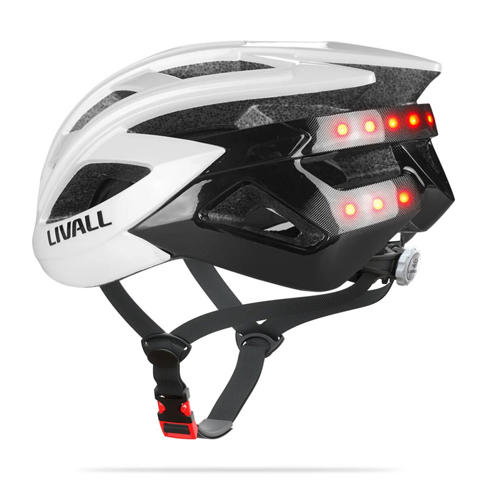 Захисний шолом Livall BH60SE NEO (L) White (55-61см), акустика, мікрофон, сигнали поворотів та стопів, додаток, пульт BR80, Bluetooth (ZHLIV-T60SEN-40 Київ - фото 1