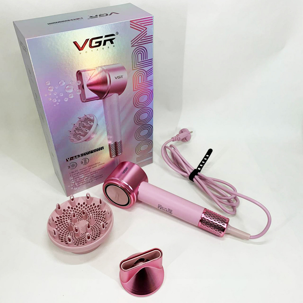 Фен для ефективного укладання волосся VGR, Портативний фен для сушіння легкої укладки волосся DQ-73 Львів - фото 7