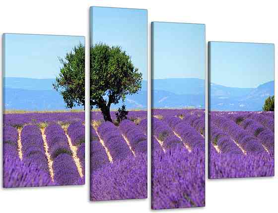 Модульная картина Поле лаванды Art-30_4 115x170 см Киев