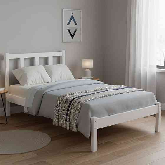 Односпальне дерев'яне ліжко Mebigrand MG02 Білий RAL 9003 90х200 см (MBG-21879) Дніпро