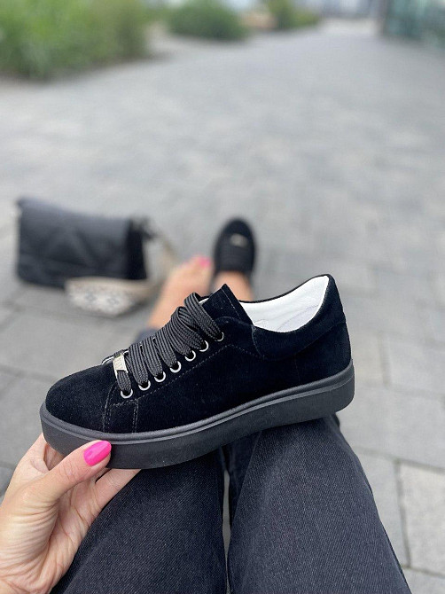 Kentro Кроссовки женские KENTO черные замша натуральная размер 36 (2646) Коломия - фото 1