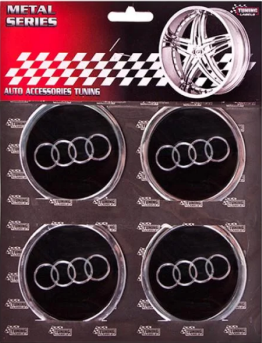 Наклейки на диски/ковпаки Audi 60мм 4шт чорний Вінниця - фото 1