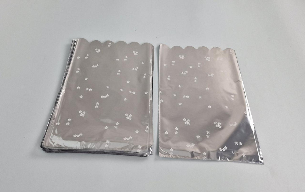 Пакет с рисунком для упаковки подарков   (20*35) №421 (2) фольгированный (ажурный) 