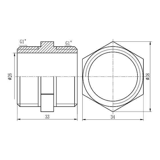 Ніпель Thermo Alliance Forte 1" посилений SF35825R Київ