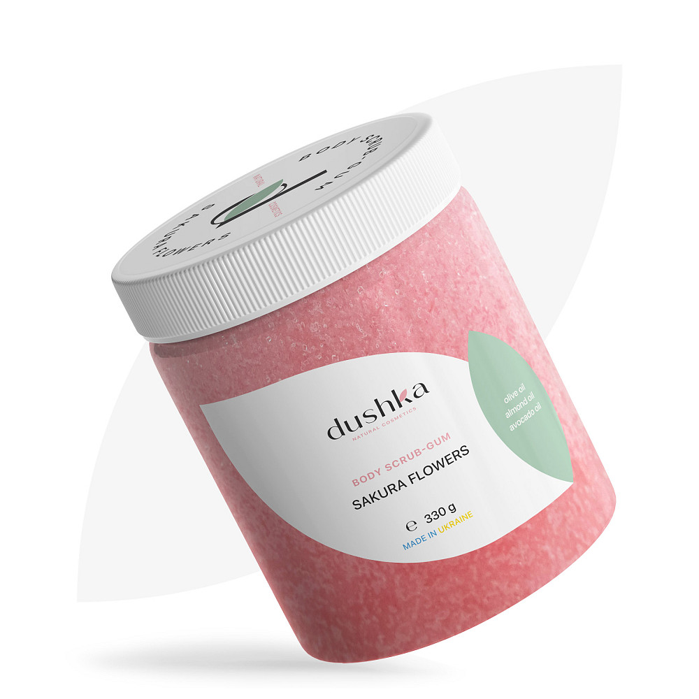 Скраб-жвачка для тела Цветы сакуры Dushka 330 г Киев - изображение 1