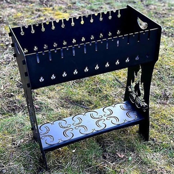 Мангал раскладной высокий премиум на 12 шампуров 3 мм Киев - изображение 2