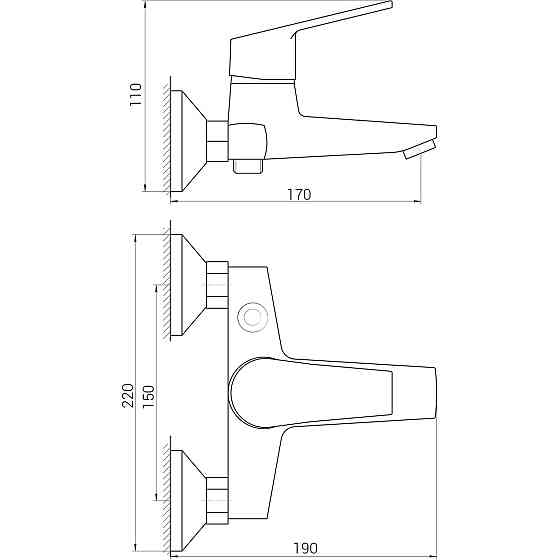 Змішувач для ванни DOMINO BILBAO DBB-102N EURO (000024619) Київ