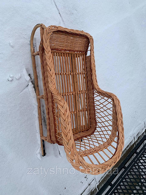 Санки плетеные с металлическим низом, на подарок Киев - изображение 5