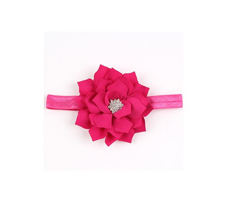 Дитяча пов'язка-квітка малинова - коло 40-52см, квітка 9см Київ - фото 1