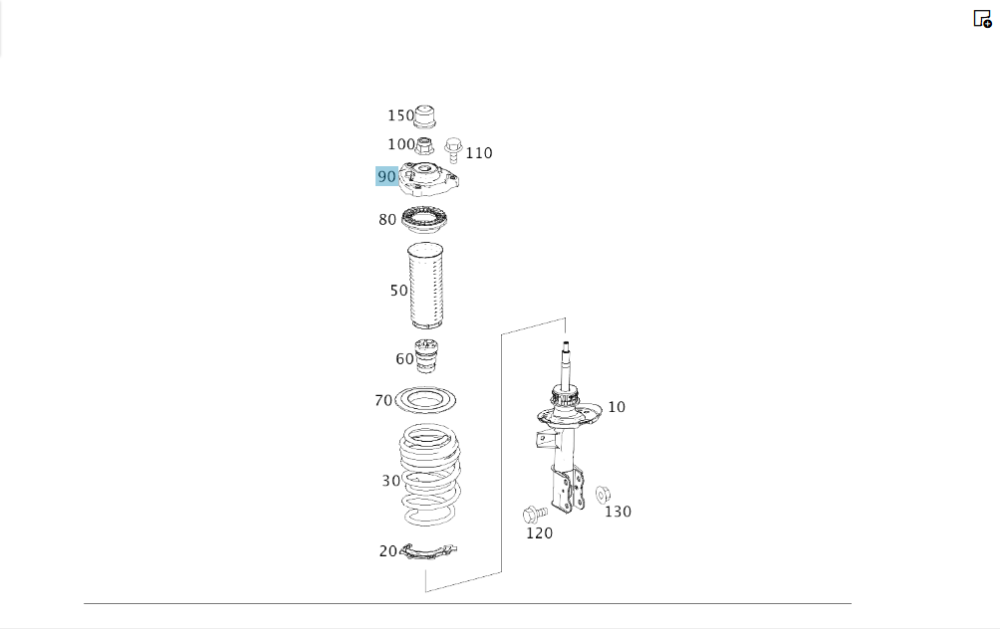 Mercedes-Benz  A2463230020 Верхня опора переднього амортизатора CLA Shooting Brake X117 CLA C117 GLA X156 A-class W176 B-class W242 B-class W246 Одесса - изображение 2