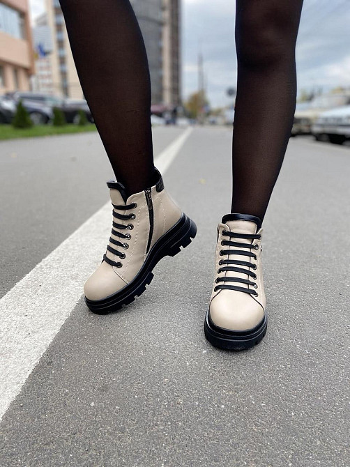 Без бренда Черевики жіночі ASTINI 2034 капучіно (зима, шкіра натуральна) (5179) 38 Коломия - фото 3