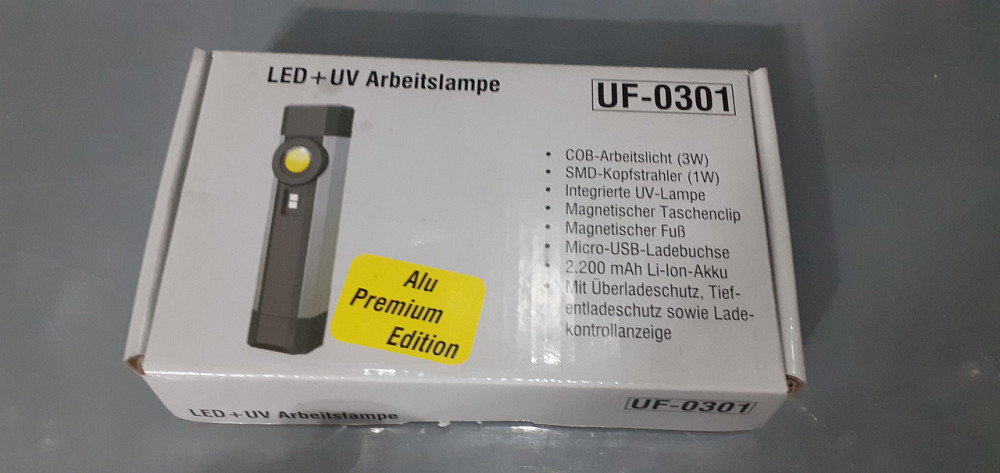 Фонарь светодиодный с ультрафиолетовой подсветкой для СТО автосервиса гаража дома с магнитом UF-0301 Чернигов - изображение 3