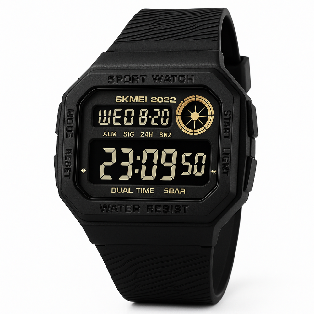 Спортивний чоловічий годинник для хлопця SKMEI 2022GDBK, Годинник водонепроникний та протиударний BC-24 Львів - фото 17