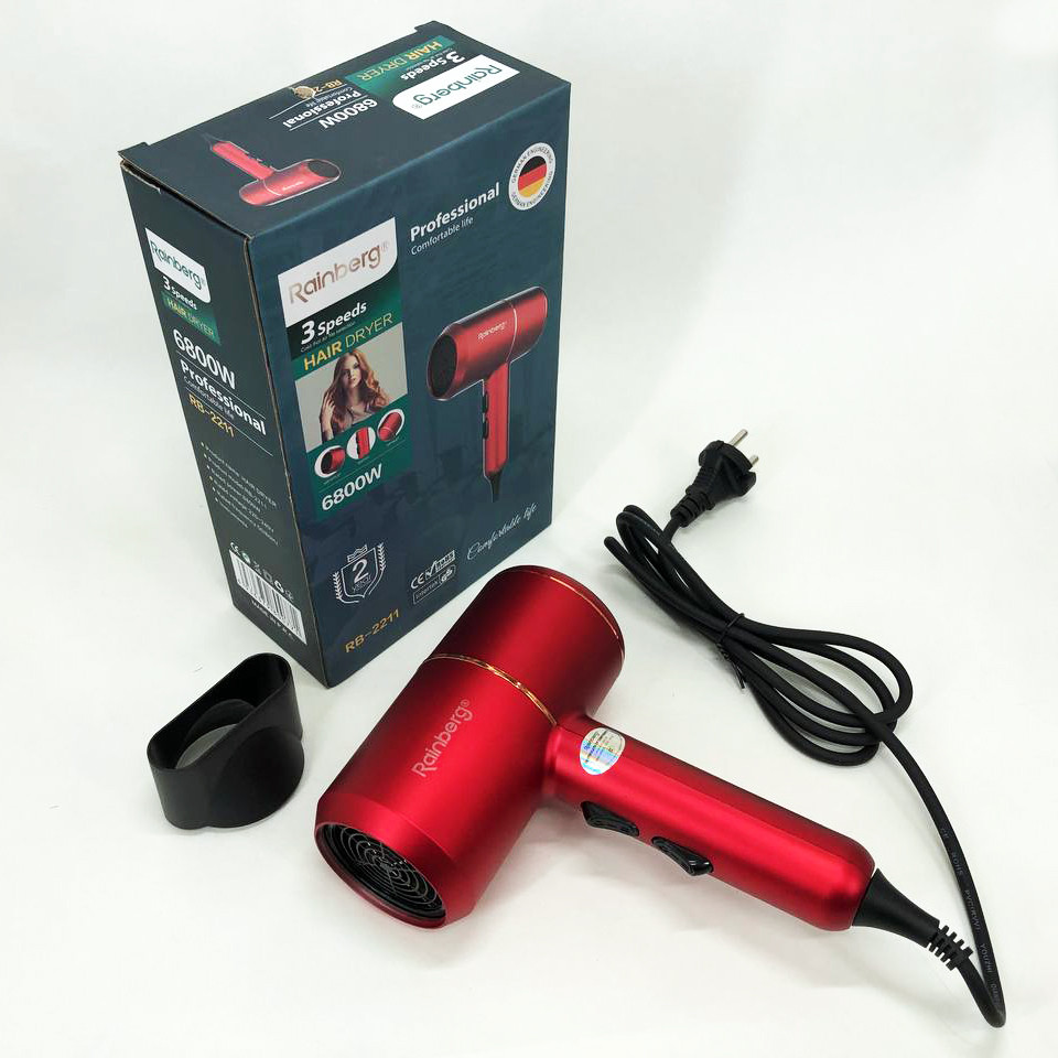 Мощный фен для сушки и укладки волос, Портативный фен для укладки волос с мощным мотором UN-58 Львов - изображение 11