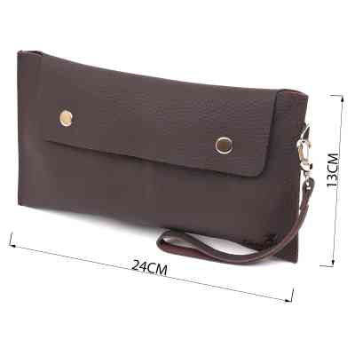 Косметичка Shvigel Кожаная матовая тревел Коричневая (16418) Винница