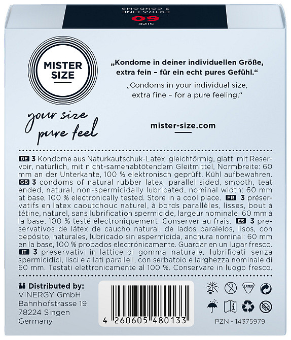 Презервативы Mister Size 60 mm (3 шт) Sex Aura Киев - изображение 2