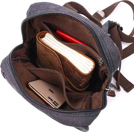 Рюкзак для чоловіків із щільного текстилю Vintage 22182 Чорний Київ