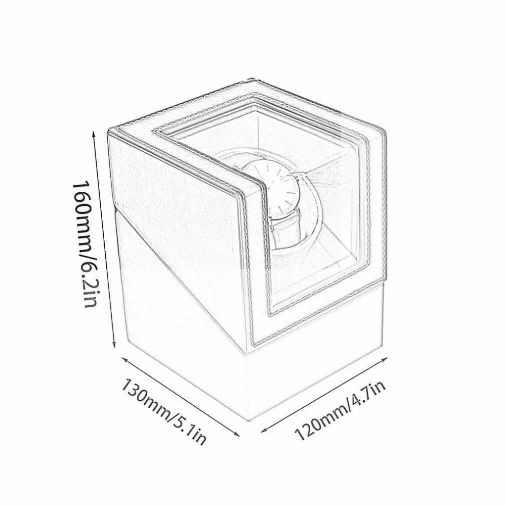 Скринька для підзаводу годинника Віндер тайммувер для 1-го годинника (Коричневий із сірим) Київ - фото 3