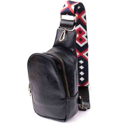 Сумка Vintage Жіноча слінг через плече з екошкіри Чорна (sale_15117) Вінниця