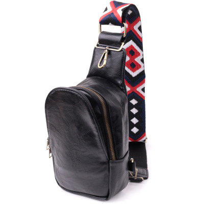 Сумка Vintage Жіноча слінг через плече з екошкіри Чорна (sale_15117) Вінниця - фото 1