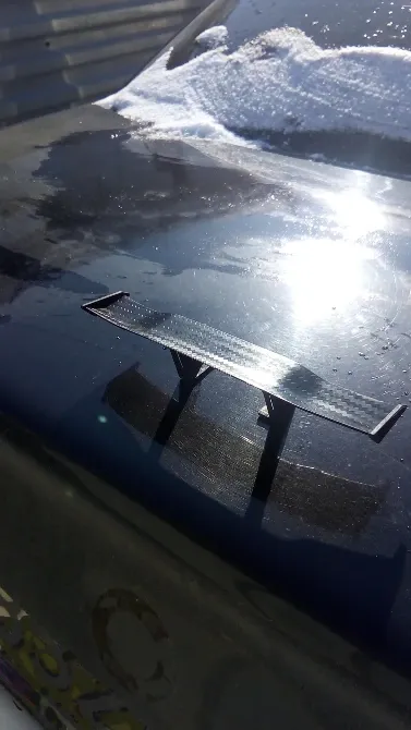 Спойлер мини на авто Чёрный , Синий , Красный, текстура карбон. Київ - фото 4