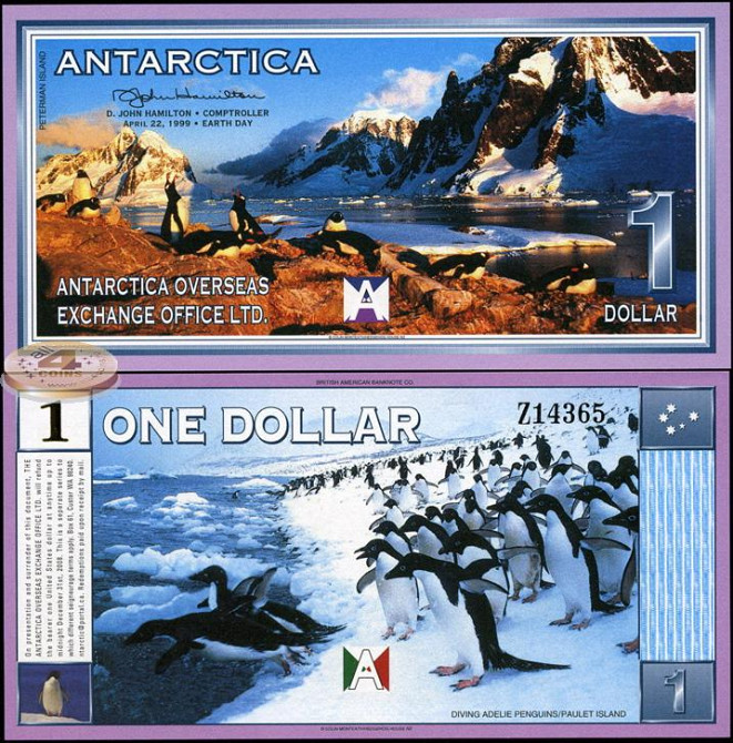 Antarctica Антарктика - 1 Dollar 1999 UNC Полтава - фото 1
