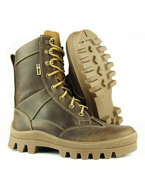 Військові чоловічі берці демісезонні коричневі ,шкіряні тактичні високі берці прошити та проклеєні Львів - фото 9