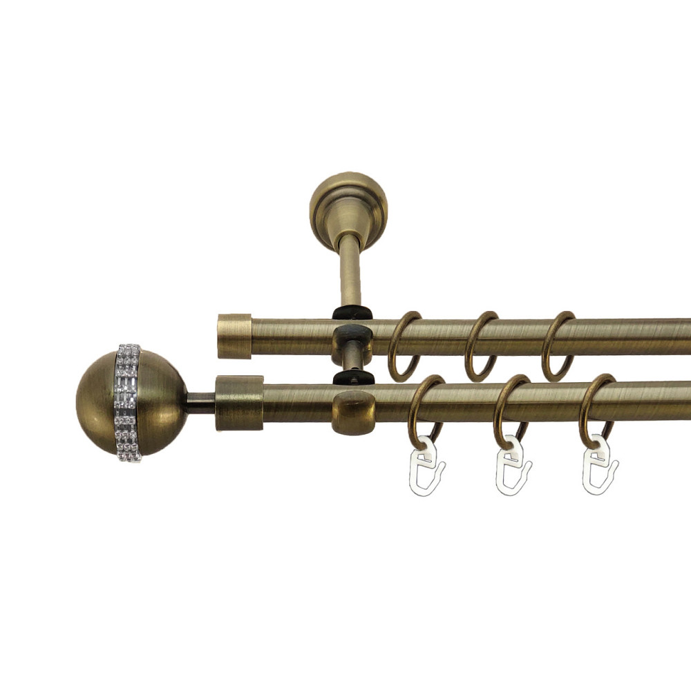 Карниз Orvit Авея металевий дворядний відкритий Антик 16\16 мм 300 см (7318474) Львов - изображение 1