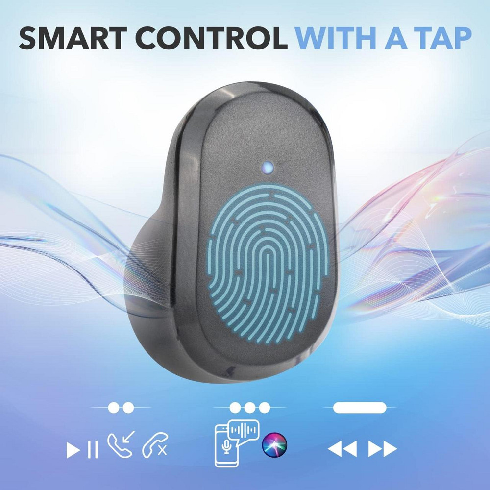 Бездротові навушники Blaux BLXBUDS G2 TWS Bluetooth 5.1 вакуумні з мікрофоном та кейсом Чорні Київ - фото 13