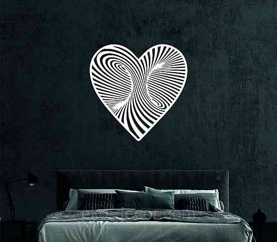 Декоративное настенное Панно «Сердце» Декор на стену 90*90 см, Белый Киев