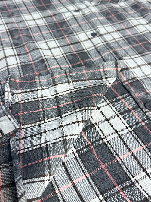 Сорочка жіноча YZY 7765 в клітинку оверсайз широка варена, сірий, one size Київ - фото 17