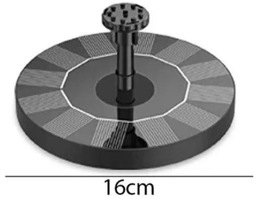 Садовий фонтан на сонячній батареї, 6 насадок 1,5вт 160мм Київ - фото 3