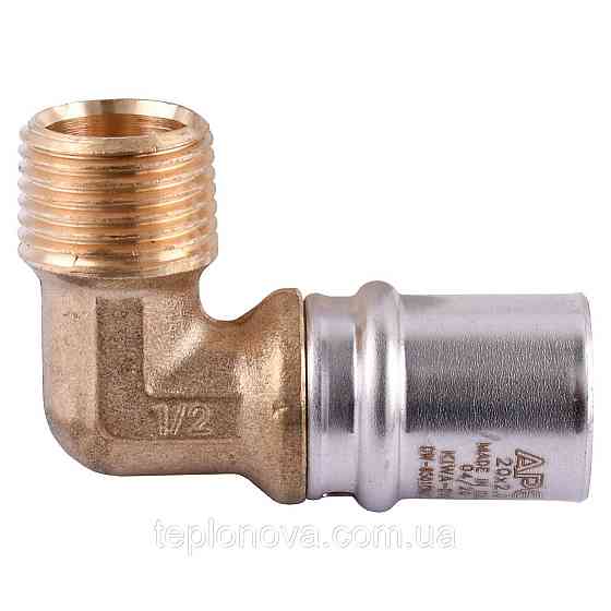 Уголок с наружной резьбой пресс APE AP 153 1/2″х20 ITALY Черновцы