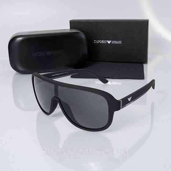 Брендовые мужские солнцезащитные очки маска EA 809 black Киев