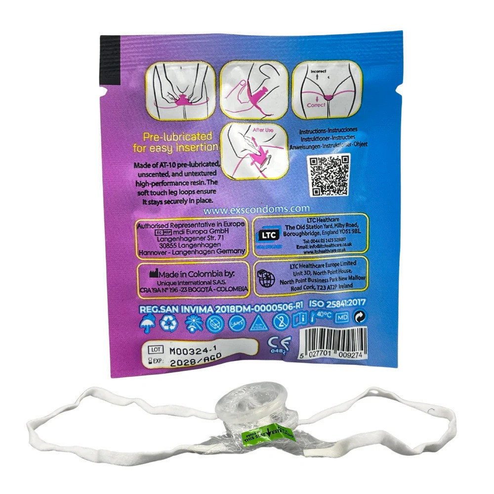 Внутрішній презерватив EXS Non-Latex, ультратонкий з петлями для фіксації Sex Aura Київ - фото 3