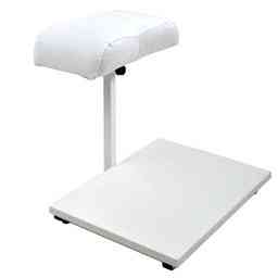 Педикюрная подставка с белой полочкой, белый металл Киев