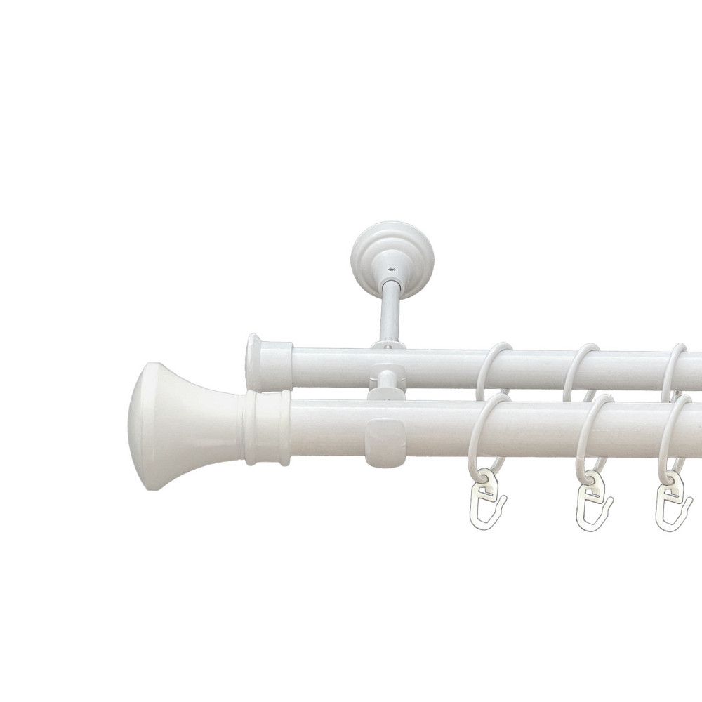 Карниз Orvit Люксор металевий дворядний відкритий Арктіс 25\19 мм 160 см (00-00010342) Львів - фото 1