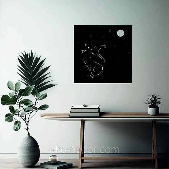 Декоративное настенное 3D Панно «Кот» Декор на стену с объемом Киев