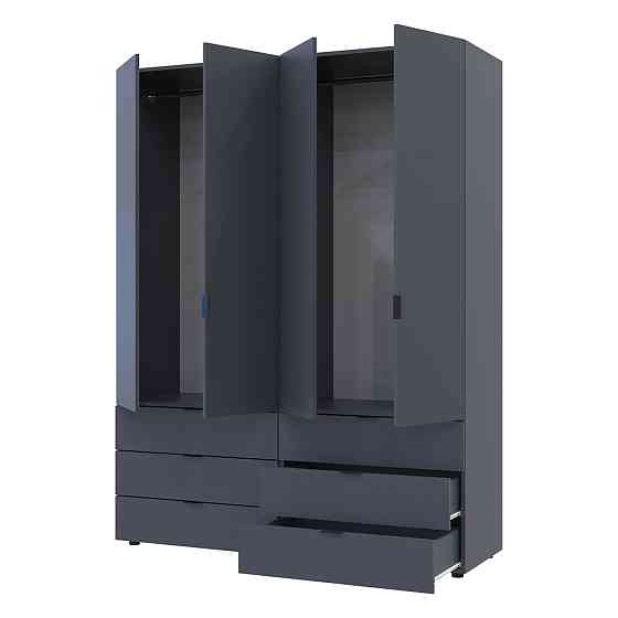 Комплект шаф для одягу Doros Гелар (2 шт.) 155х49,5х203,4 см Графіт (DRS-011117) Львів