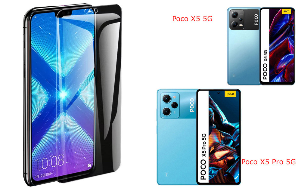 Защитное стекло NeoGlass для Poco X5 5G, Poco X5 Pro 5G – ультрапрозрачное и устойчивое Киев - изображение 2