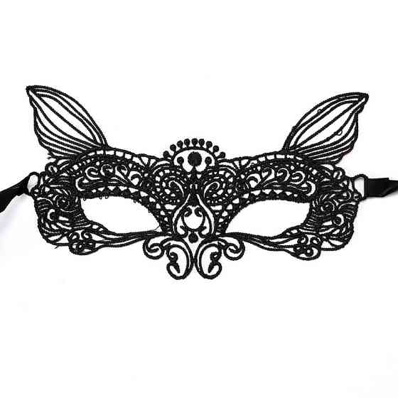 Маска маскарадна на обличчя one size чорний Київ