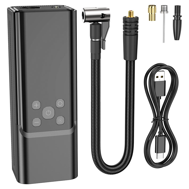 Автомобільний насос HOCO ZP7 Maddy portable smart air pump(5000mAh) Black Київ - фото 9