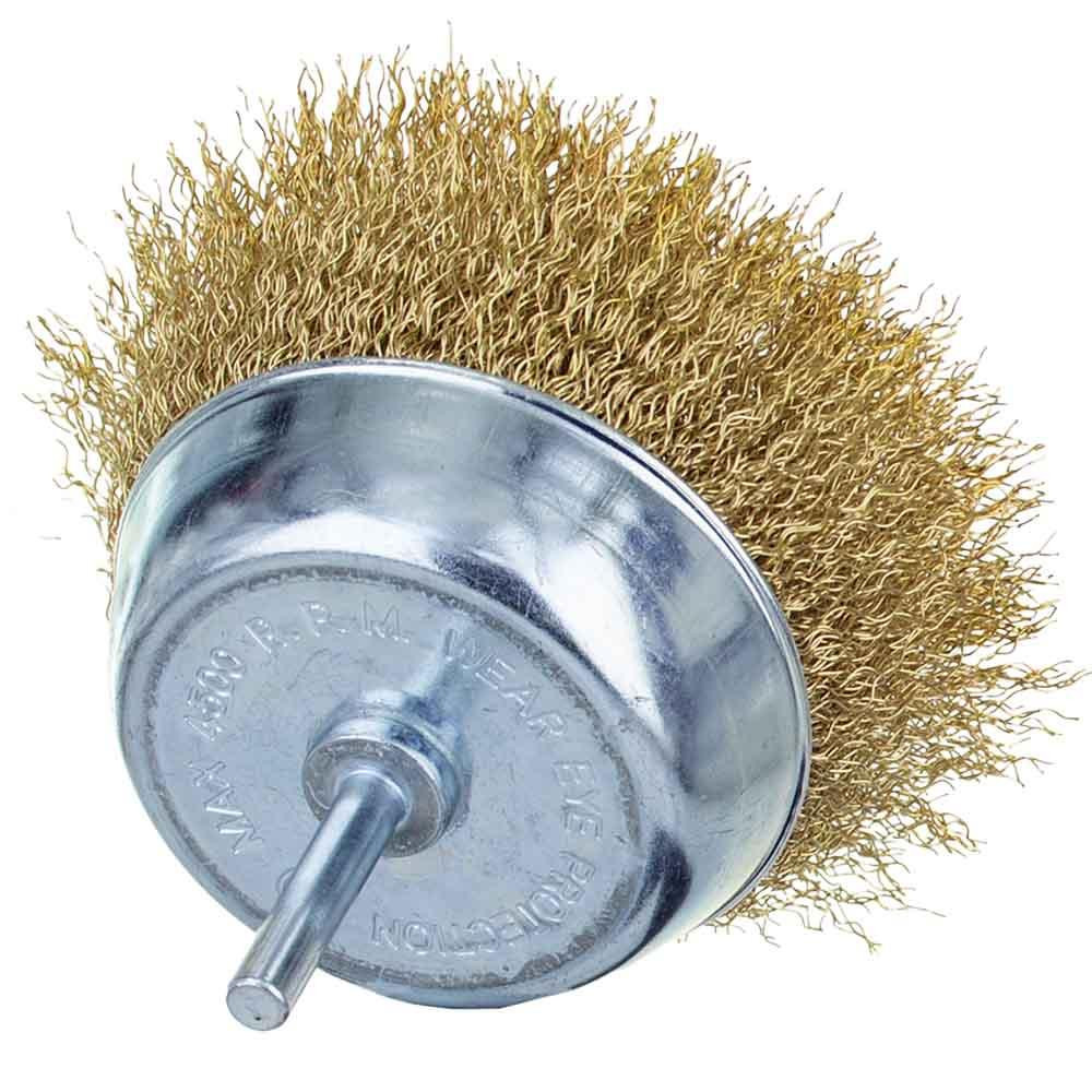 Щітка дротяна чашеподібна Ø100мм хвостовик Ø6мм (латунированная) SIGMA (9015101) Рівне - фото 6