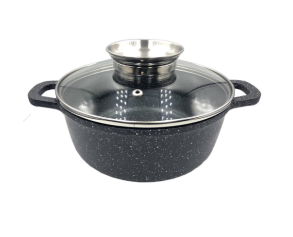 Казан с мраморным покрытием 2.3 л, черный, UNIQUE UN-5273, диаметр 20 см Одесса - изображение 6