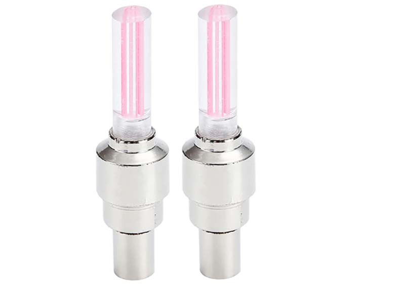 Светодиодные колпачки для колес велосипеда, авто на ниппель пара Feel Fit розовые Бровары - изображение 1