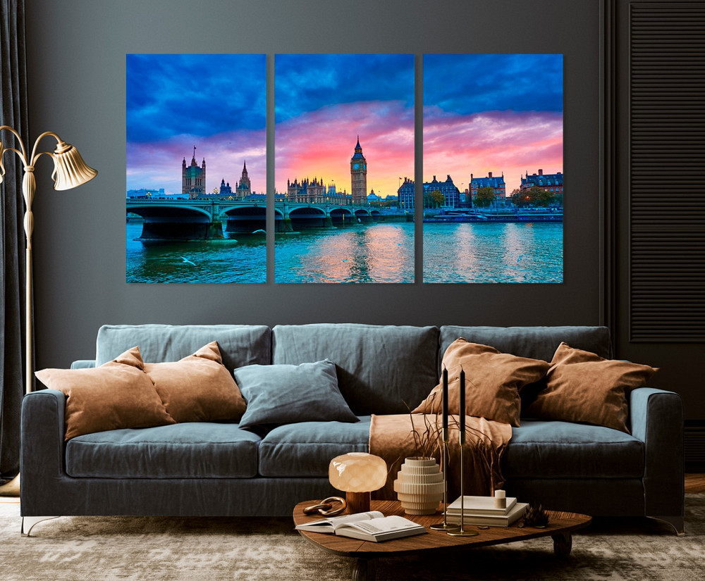 Модульная картина в гостиную / спальню   Біг-Бен     ART-212_3A 100х150 см Киев - изображение 3