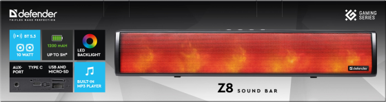 Акустика Defender SoundBar Z8 10Вт (65118) (7055872) Киев