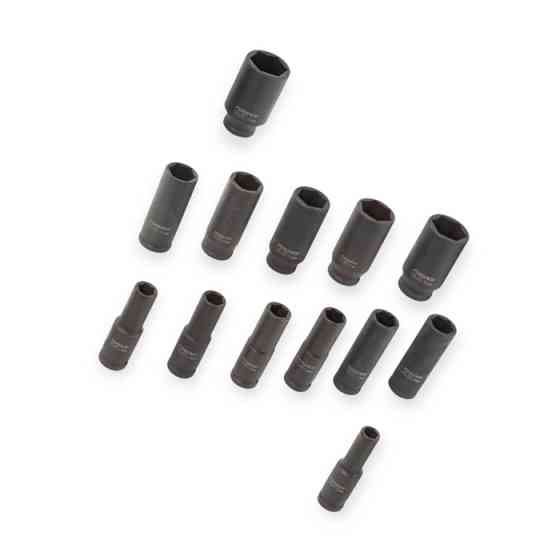 Набір головок ударних подовжених 1/2" 10, 12-15, 17, 19, 21, 22, 24, 27, 30, 32мм (планшет) Мукачево