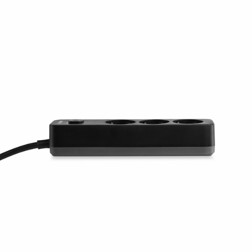 Мережевий подовжувач із заземленням 3 розетки 3м з кнопкою чорний VF-PD33G-B Oncord Videx Житомир - изображение 5